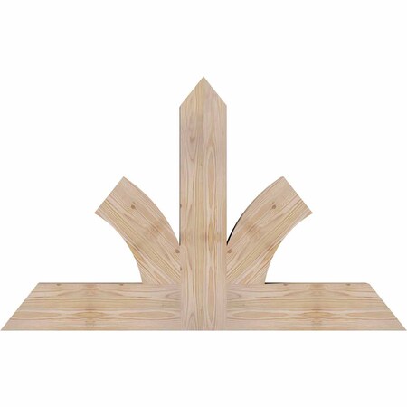 Ekena Millwork Richland Smooth Timber Gable Bracket, Douglas Fir, 48"W x 30"H x 3 1/2"D x 5 1/2"F, 15/12 Pitch GBW048X30X0406RIC00SDF